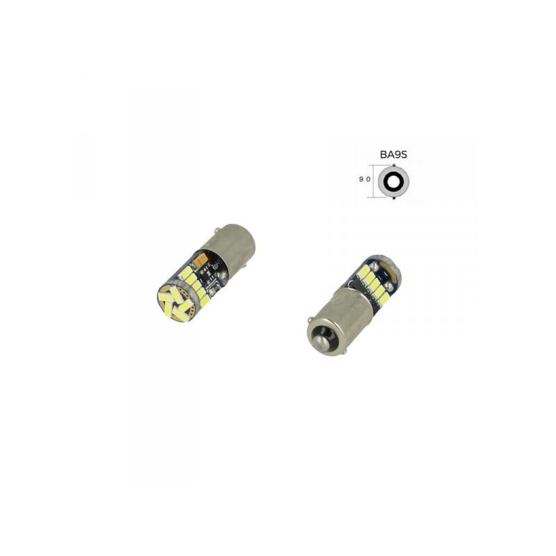 foto del prodotto carall lampadina led canbus t4w ba9s piedi dritti 15 smd 4014 bianco no errore check luci 12v senza polarita