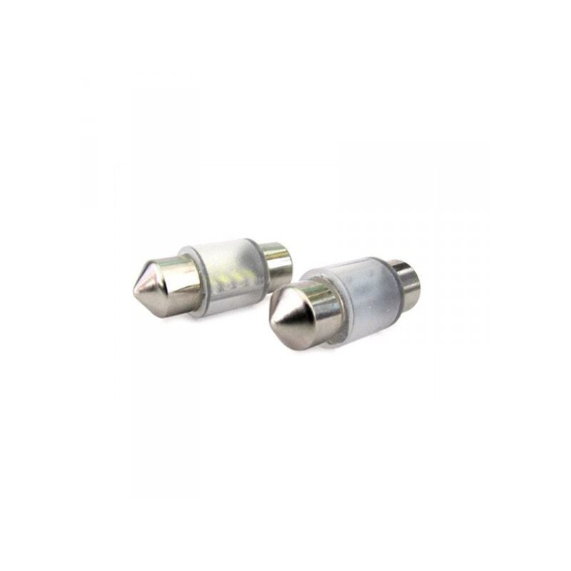 foto del prodotto carall lampadina led micro siluro t11 28mm 12v 1w bianco freddo per luci di cortesia nel parasole 8 smd 3014