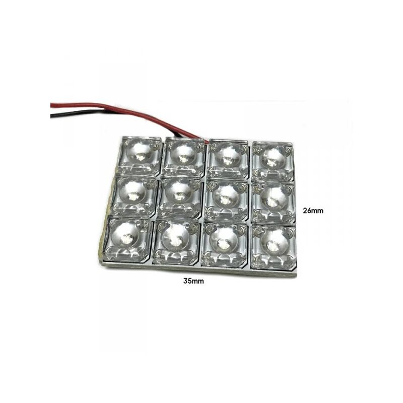 foto del prodotto carall pannello plafoniera lampada led 12v 1,5w con 12 led f5 flux colore verde 35x26mm