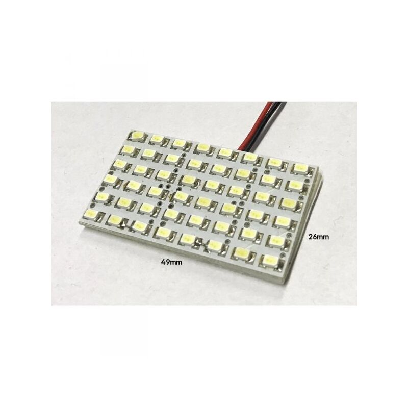 foto del prodotto carall pannello plafoniera lampada led 12v 5w con 48 smd 3014 colore rosso red 49x26mm