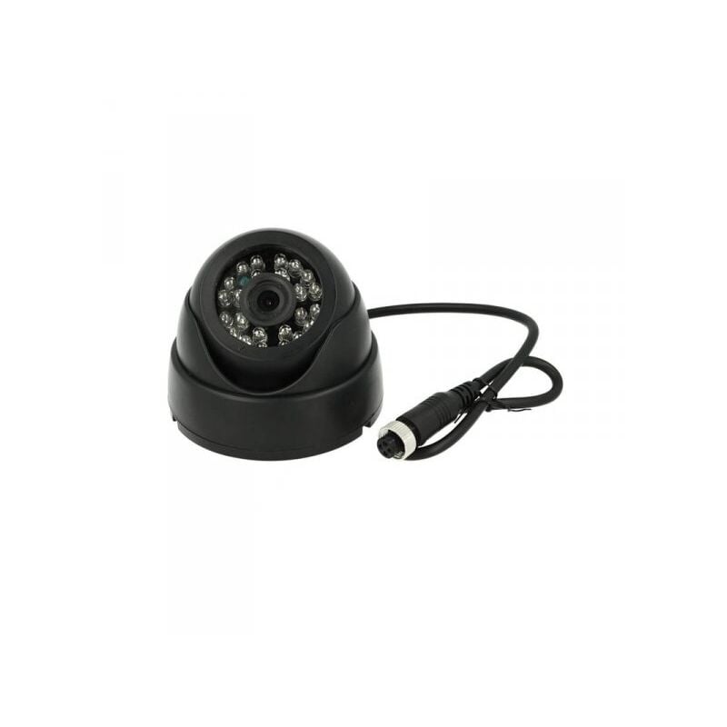 foto del prodotto carall telecamera 4 pin orientabile snodabile 12v visione notturno con 24 led per interno camion furgone lungo camper tir casa