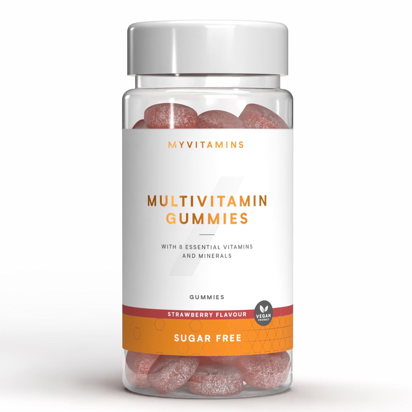 foto del prodotto caramelle gommose multivitaminiche 60gummies sugar free strawberry