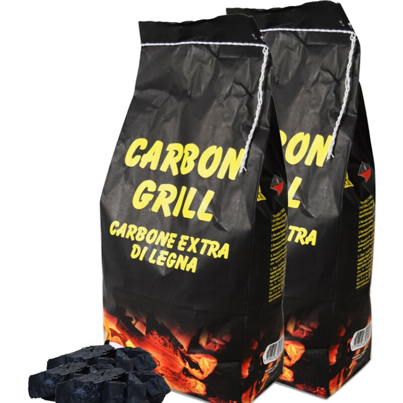 foto del prodotto carbone extra di legna in 2 confezioni in totale 6 kg