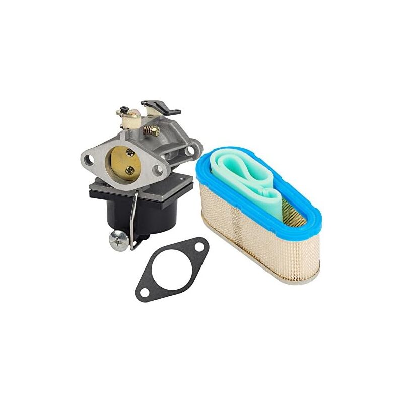 foto del prodotto carburatore 640065 640065a con guarnizione compatibile con tecumseh ohv110 ohv115 ohv120 e filtro aria 36356 prefiltro 36357