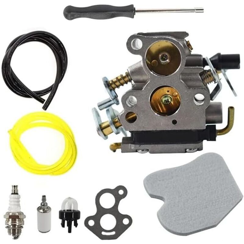 foto del prodotto carburatore con cacciavite, filtro aria, candela per motosega husqvarna 135 140 435 435e 440 440e jonsered cs2240 cs2240s cs410 sostituisce c1t el41,
