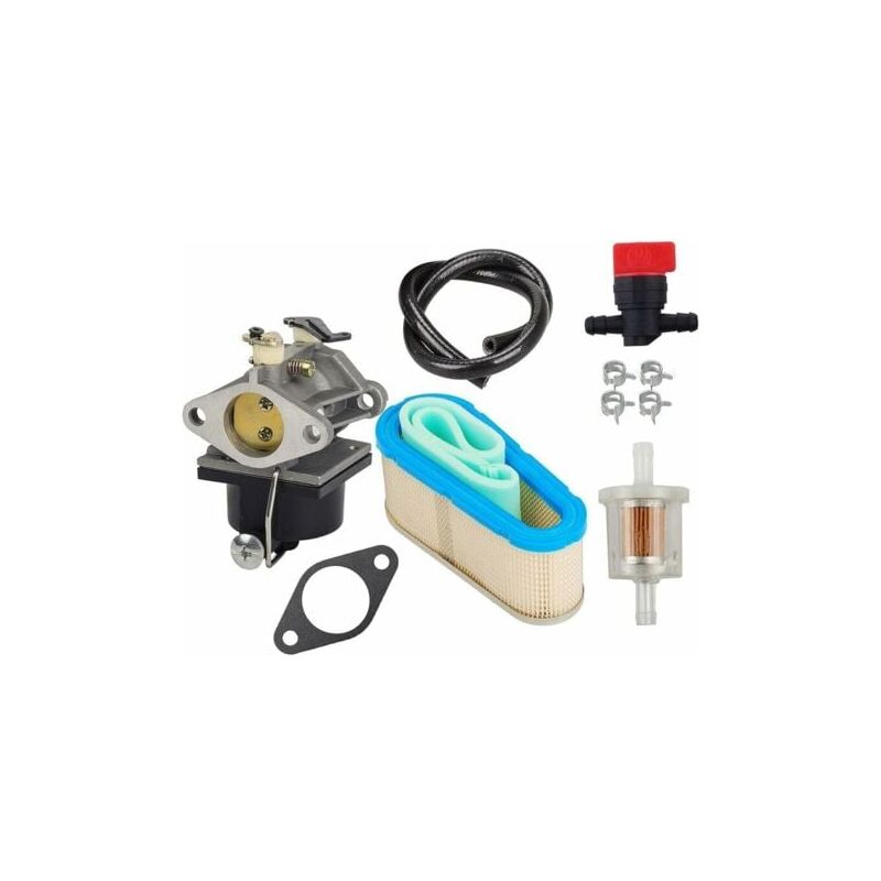 foto del prodotto carburatore, con filtro aria 36356, valvola di intercettazione, filtro carburante, tubo carburante, per tecumseh ohv125, ohv130 e ovh135, modello