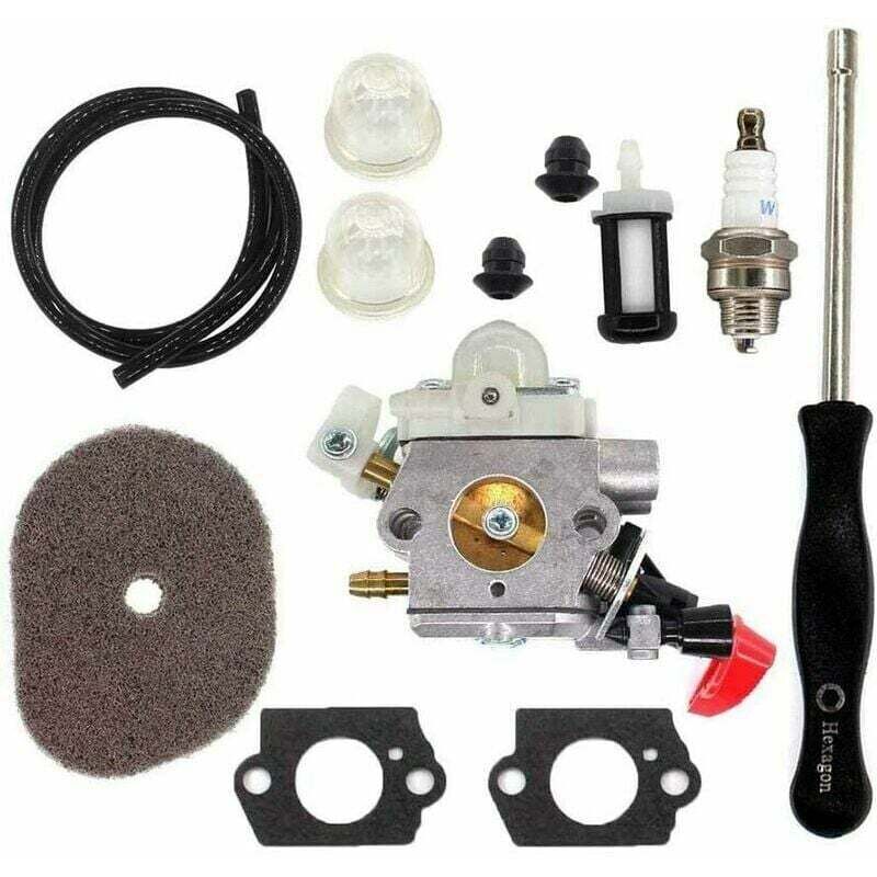foto del prodotto carburatore con filtro aria e chiavi speciali per stihl fs40 fs50 fs56 fs70 fc56 fc70 zama c1m s267a 41441200608