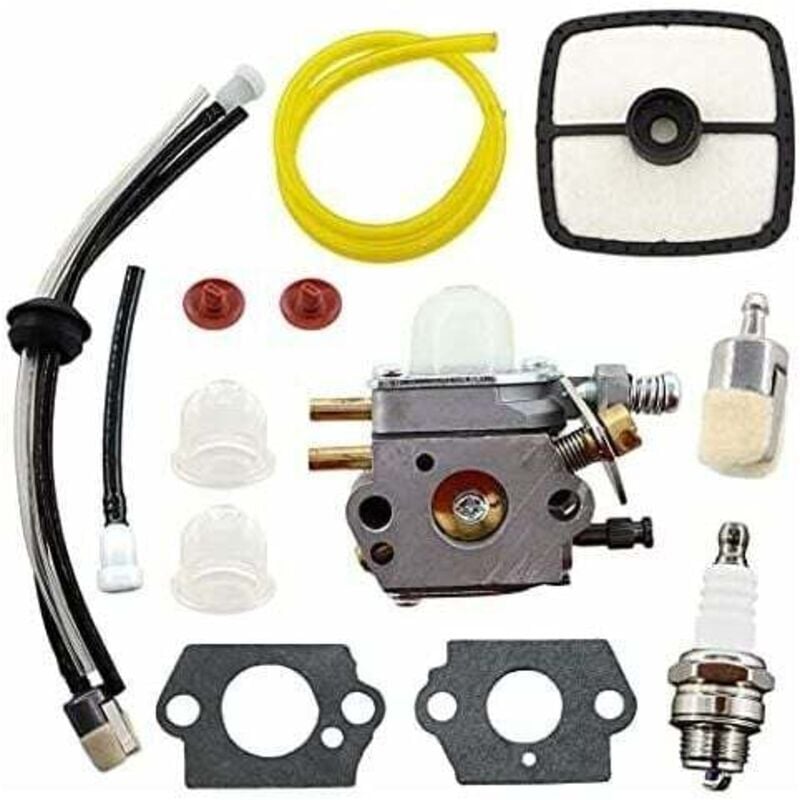 foto del prodotto carburatore con filtro aria per modelli echo srm2100, srm2110, srm2400, srm2015, srm2305, srm2455, pe2000, shr210, equipaggiati con carburatore zama