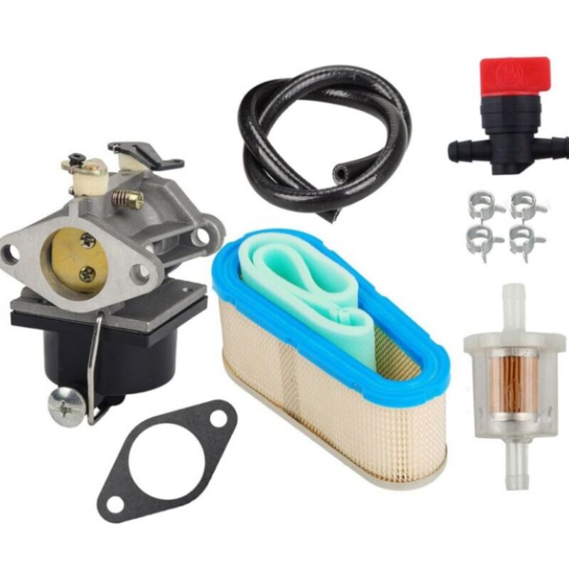 foto del prodotto carburatore, con filtro dell aria 36356, valvola di intercettazione, filtro del carburante, linea di alimentazione, per tecumseh ohv125, ohv130 e