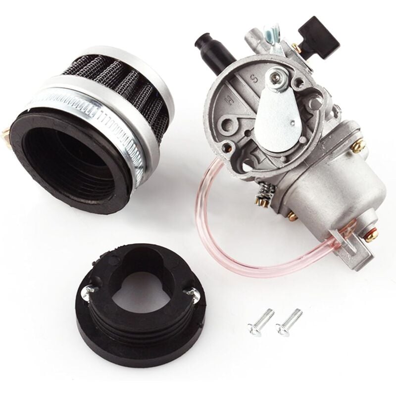 foto del prodotto carburatore con filtro dell aria, kit cilindro pistone motore, carburatore con guarnizione candela per dirt bike boxer da 47 cc e 49 cc, moto, go