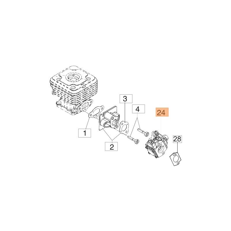 foto del prodotto carburatore decespugliatore modelli bc350s bc350t bc400s 2318987r oleomac