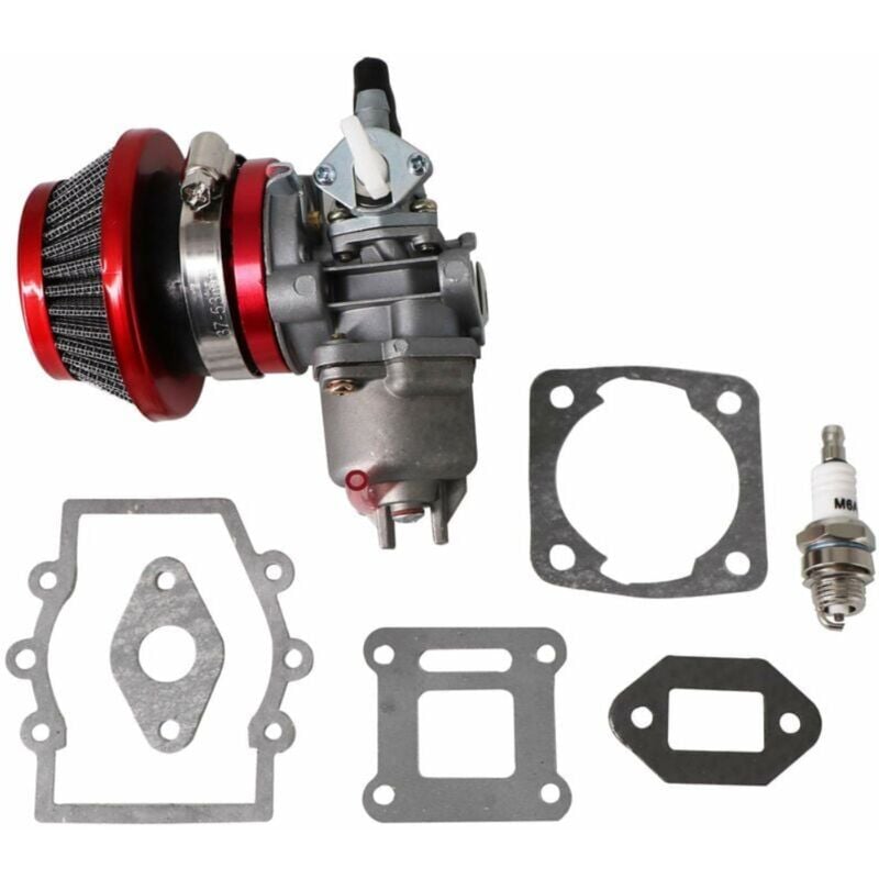 foto del prodotto carburatore di ricambio per mini scooter da tasca con motore a 2 tempi 47cc 49cc con filtro dell aria, guarnizione e candela