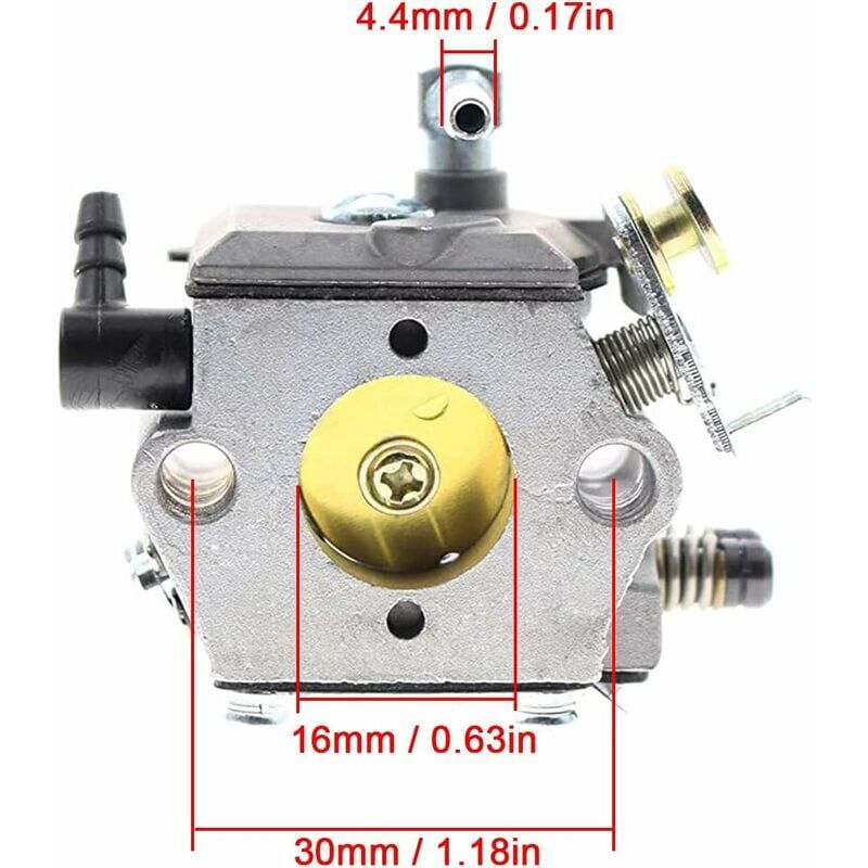 foto del prodotto carburatore di ricambio per motosega stihl 028 028av 028 super, sostituisce walbro wt 16b, per tillotson hu 40, con guarnizione, filtro aria, filtro