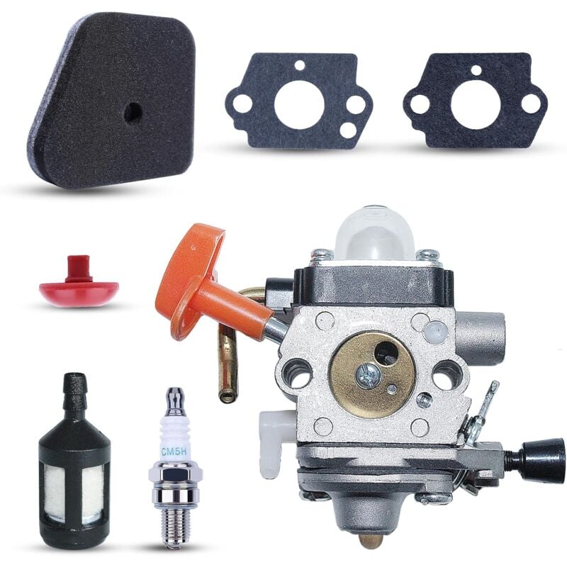 foto del prodotto carburatore fs90 c1q s174 per stihl fs90 fs90 r fs87 fs87r fs100 fs110 fs110r per decespugliatore fs fc km serie trimmer con candela filtro aria