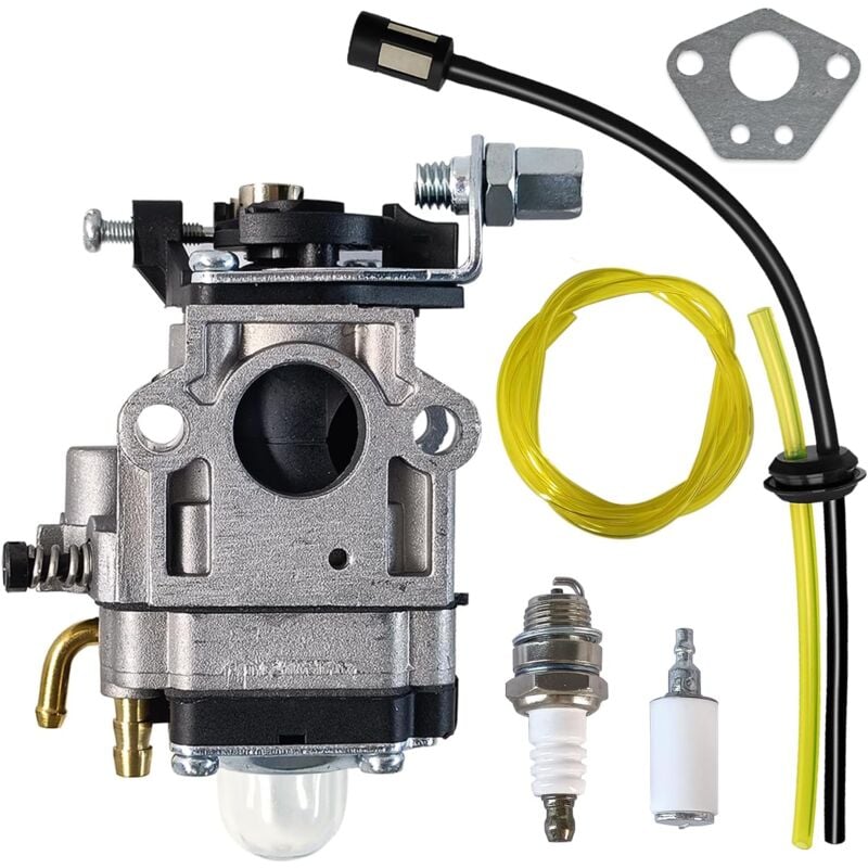 foto del prodotto carburatore per decespugliatore 52cc 49cc 43cc kit carburatore con guarnizione, tubo flessibile, candela e filtro carburante, carburatore
