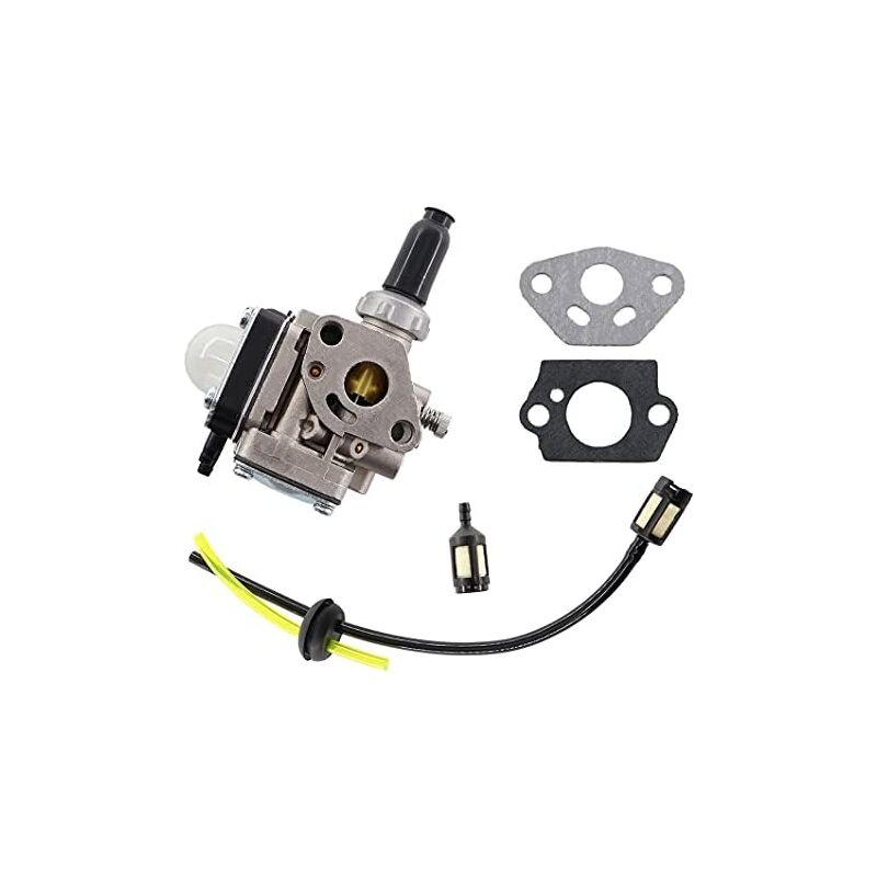 foto del prodotto carburatore per decespugliatore motore kawasaki rasaerba th43 th48 con guarnizione filtro carburante universale