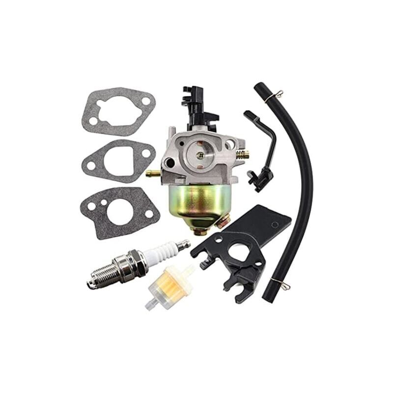 foto del prodotto carburatore per generatore con guarnizione, isolatore, filtro carburante, candela per gx160, gx200, 168f, 5,5 cv, 6,5 cv, 2 kw, 3 kw, 196 cc, 163 cc,