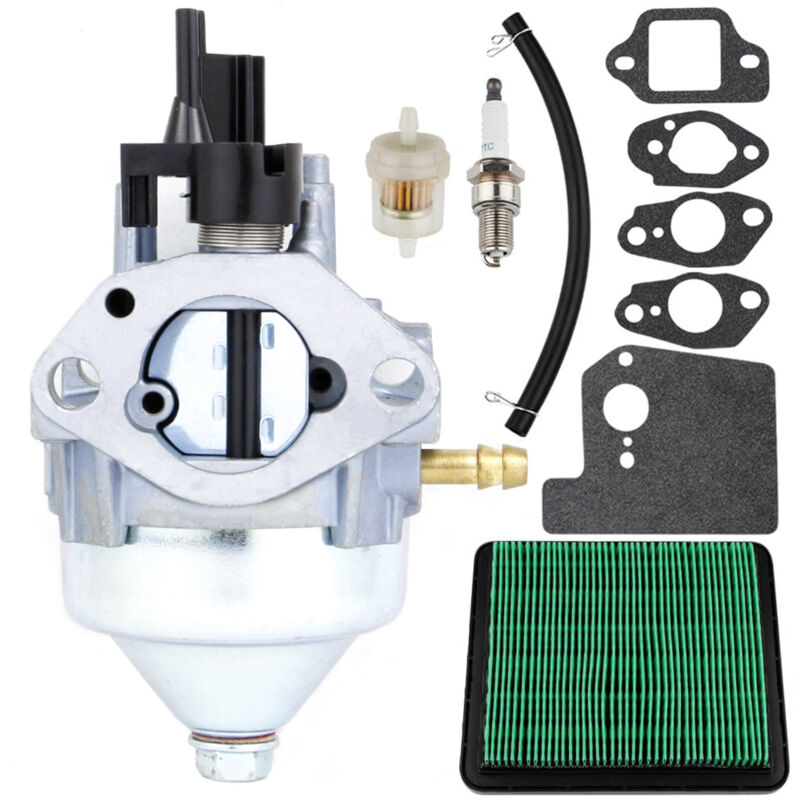 foto del prodotto carburatore per motore honda gcv190 e tosaerba hrb217 hrx217, kit carburatore gcv190 con guarnizione, filtro aria, candela, filtro carburante,