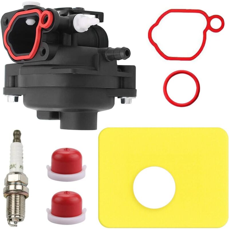 foto del prodotto carburatore per tosaerba 799583 per motori briggs stratton 300e 450e 500e ovh 125cc 140cc serie 08p502 09p602 sostituisce 591160 595656 591979