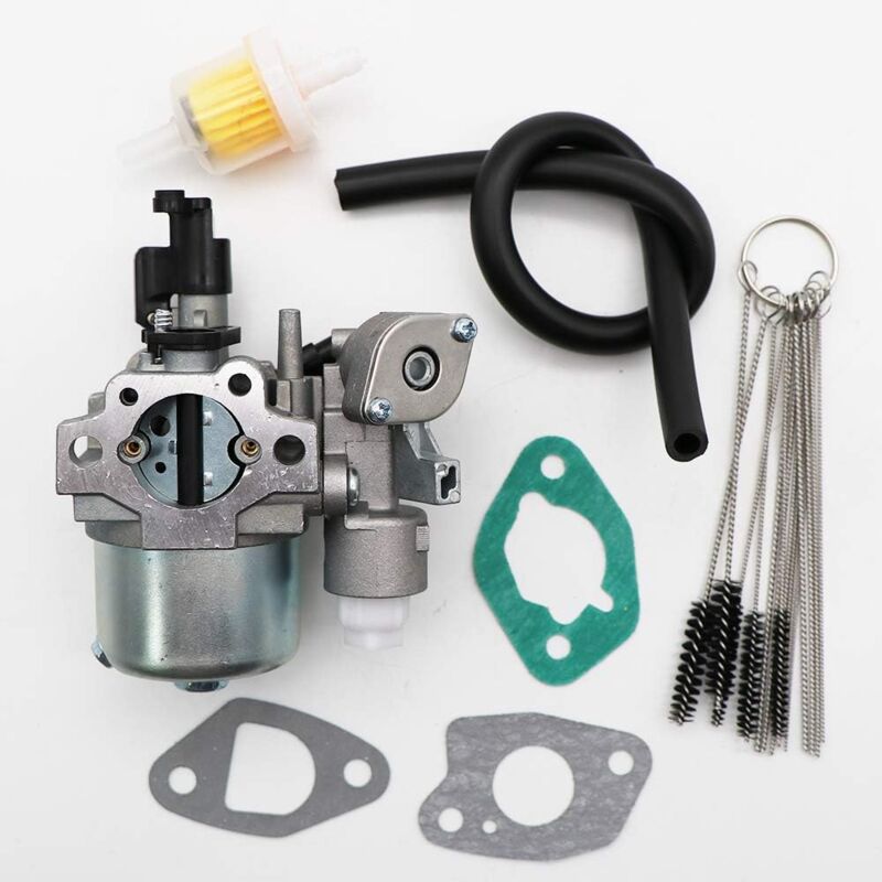 foto del prodotto carburatore per tosaerba robin subaru ex17 ep17, generatore, oem n. 277 62301 30, con guarnizione di montaggio e kit di pulizia carbon dirt blaster.