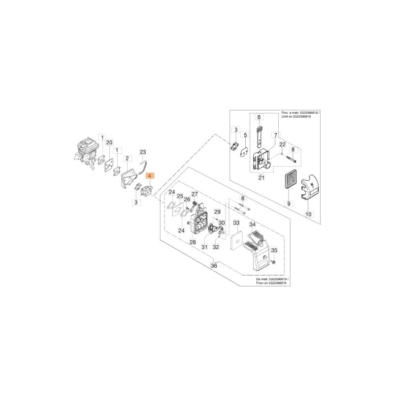 foto del prodotto carburatore wt 936d soffiatore modelli bv270 originale emak 2318816br