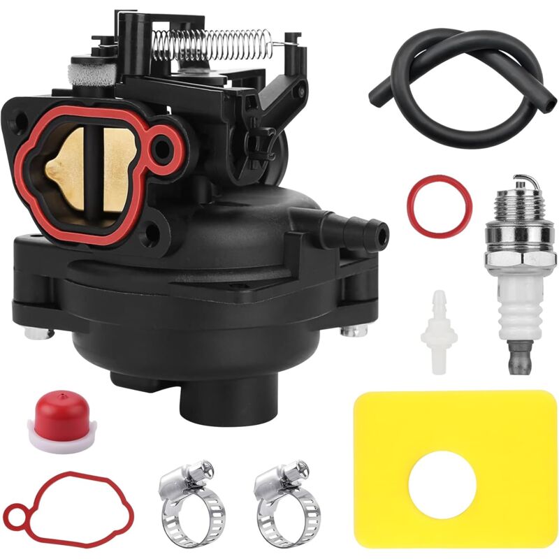 foto del prodotto carburatori per motori briggs stratton, sostituzione del filtro dell aria del carburatore, con accessori, carburatori per tosaerba, carburatori per
