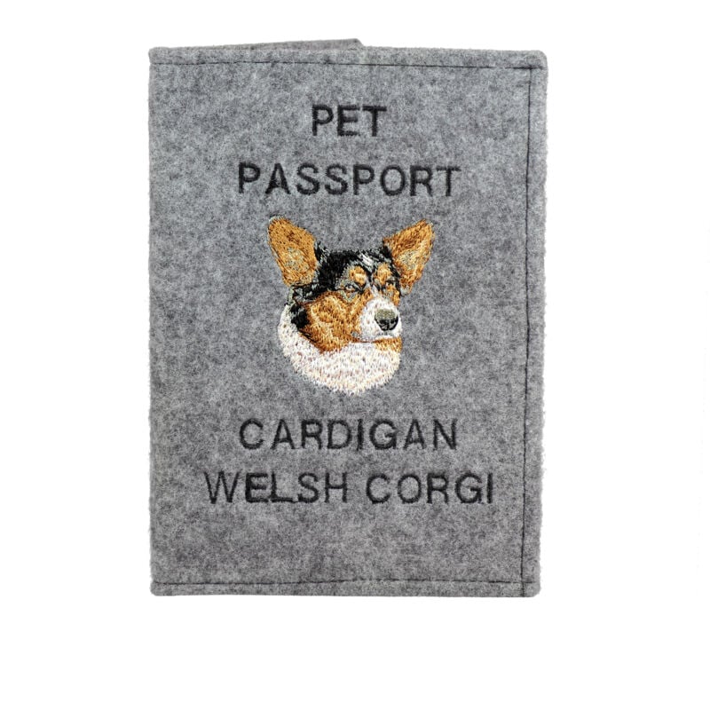 foto del prodotto cardigan welsh corgi portapassaporto per cani, portadocumenti, regalo per viaggiatori di art dog