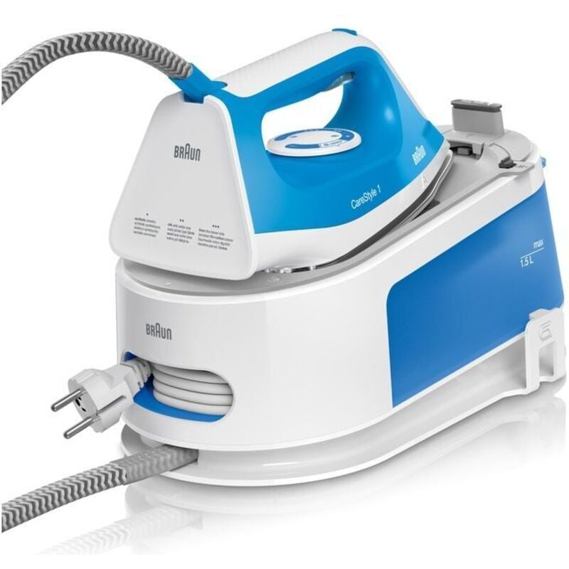 foto del prodotto carestyle 1is1012bl ferro da stiro 2400 w 1,5 l ceramica blu bianco - braun