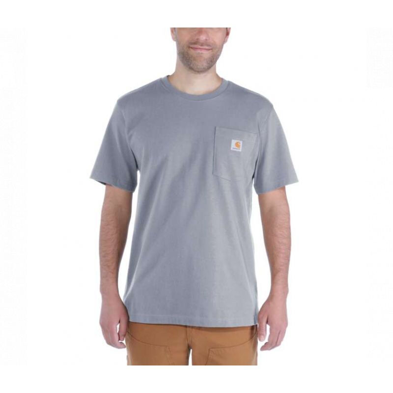 foto del prodotto carhartt maglietta con taschino sul petto taglia l grigio erica s1103296034l