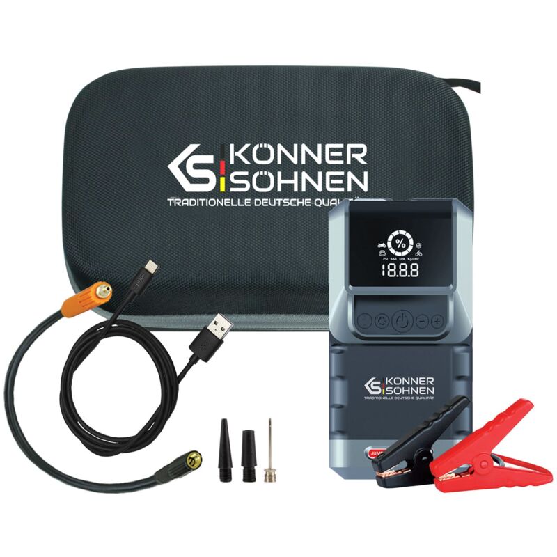 foto del prodotto carica batteria per auto con compressore ks jsp 1300 k nner s hnen 16000 mah