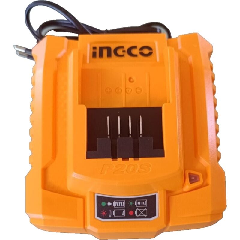 foto del prodotto carica batterie ingco da 21v 4ah 220 240v per batterie da 2ah a 7,5 ah