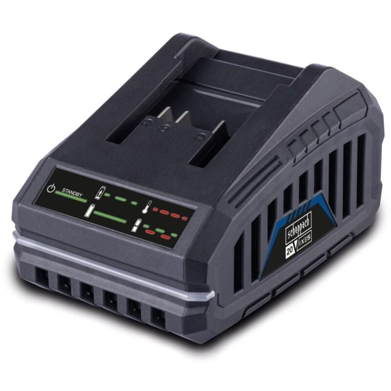 foto del prodotto caricabatteria 20v per batterie 2.0 4.0 ah serie ixes scheppach sbc2.4a