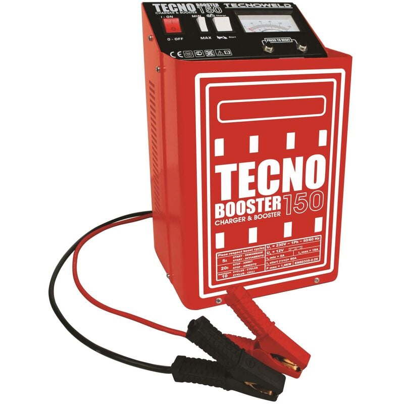 foto del prodotto caricabatteria auto con avviatore 12v 10 270ah tecnoweld tecnobooster 150