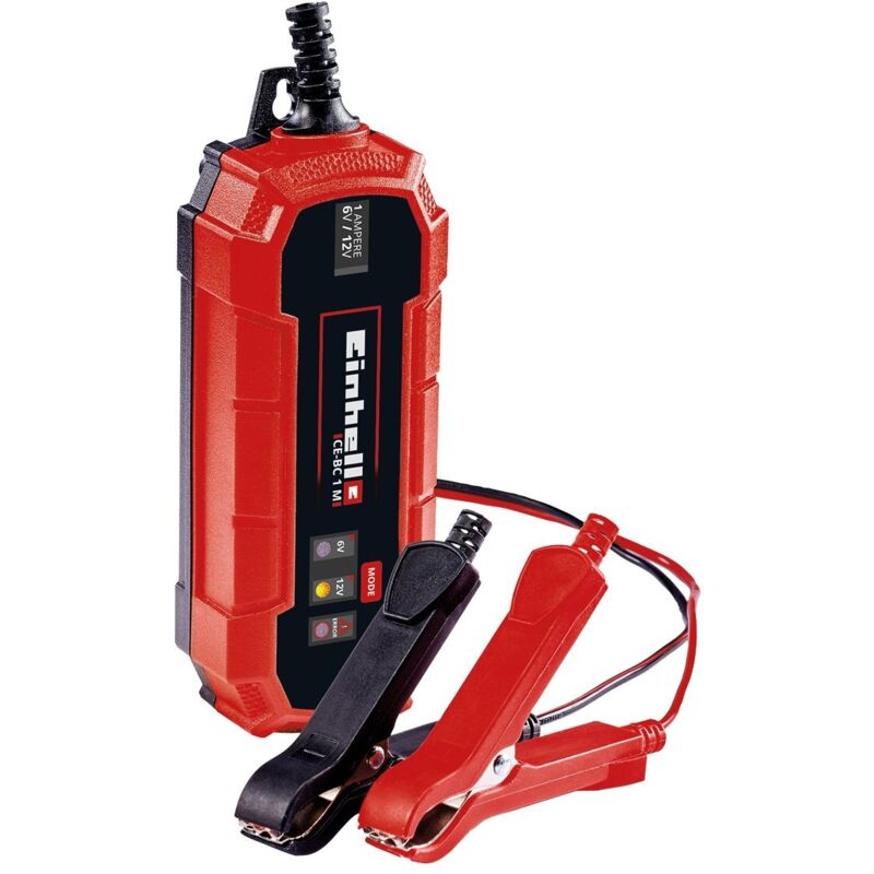 foto del prodotto caricabatteria auto portatile einhell ce bc 1m 6 12v