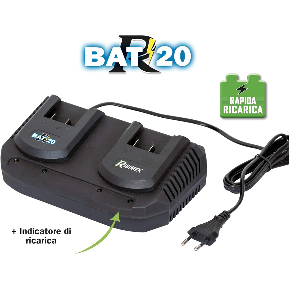 foto del prodotto caricabatteria caricatore rapido alimentatore batteria 2ah 4ah ribimex