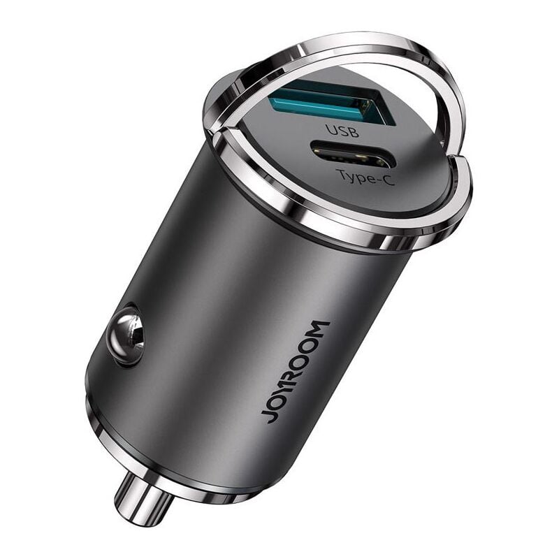 foto del prodotto caricabatteria da auto usb c veloce usb 45w 5a pd qc 3.0 afc scp grigio