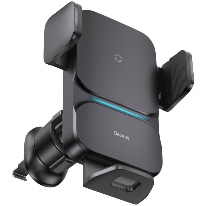 foto del prodotto caricabatteria induttivo per auto supporto per telefono con griglia wisdom, nero