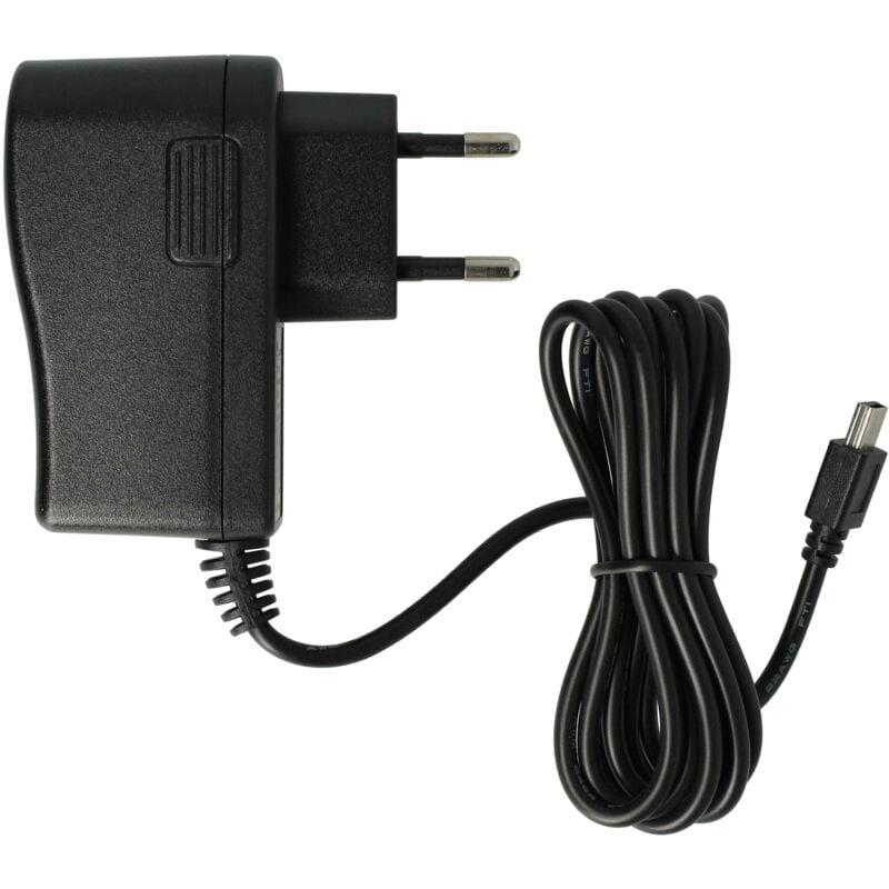 foto del prodotto caricabatteria mini usb cavo di ricarica universale con connettore di rete da 2.0 a 5v nero vhbw