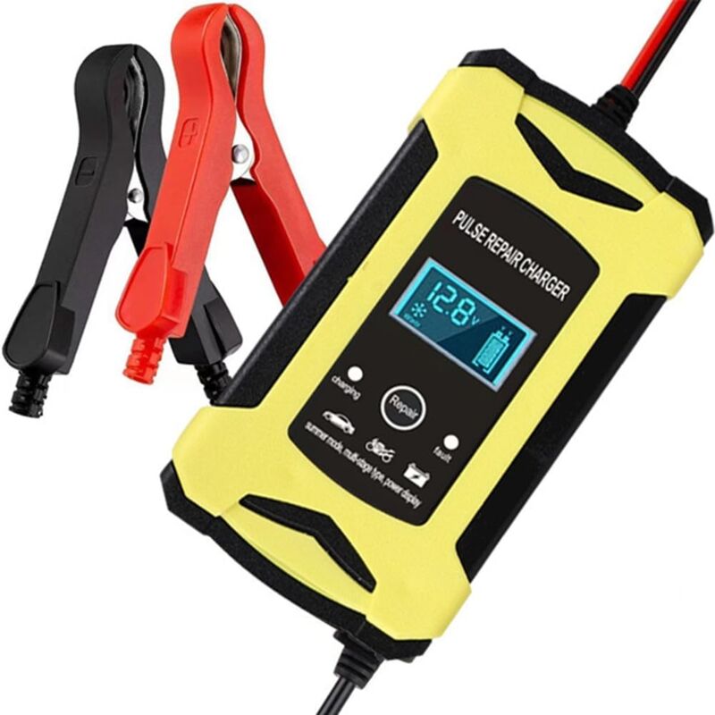 foto del prodotto caricabatteria per auto 12v 6a 220v caricabatteria per auto per camion intelligente per riparazione impulsi caricabatterie per gel acido secco e