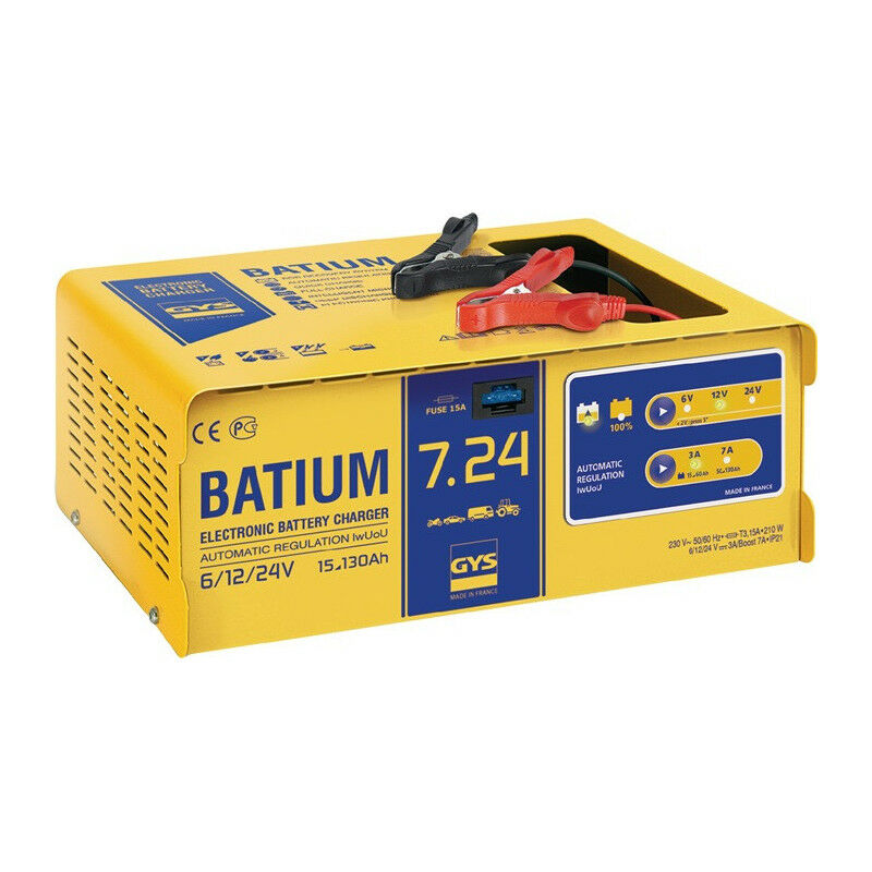 foto del prodotto caricabatterie batium 7 24 6 12 24 v effettivi 11 aritmetici 3 7 a gys
