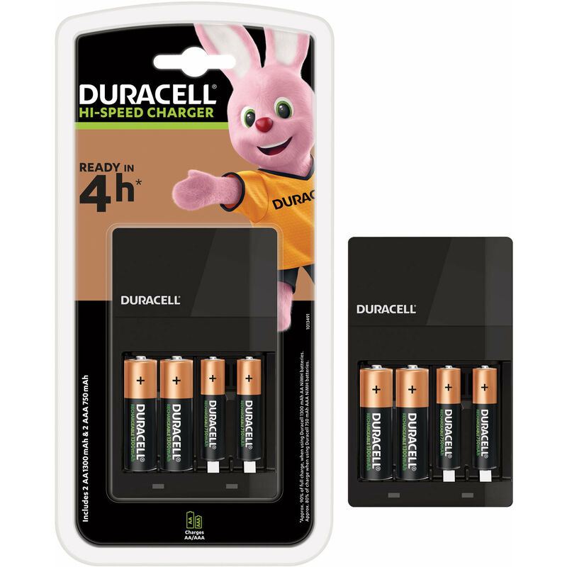 foto del prodotto caricabatterie carica pile duracell per stilo e mini stilo