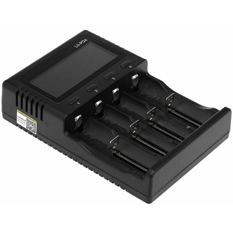 foto del prodotto caricabatterie caricabatterie universale intelligente a quattro slot con display standard europeo