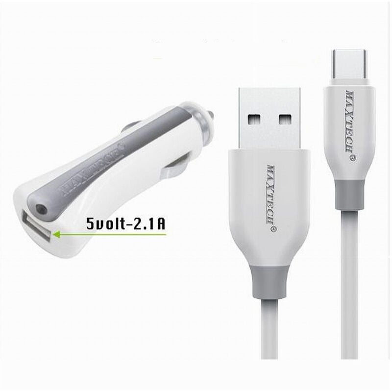 foto del prodotto caricabatterie caricatore auto cavo usb type-c 1mt ricarica 10w ma-tc01 - - maxtech