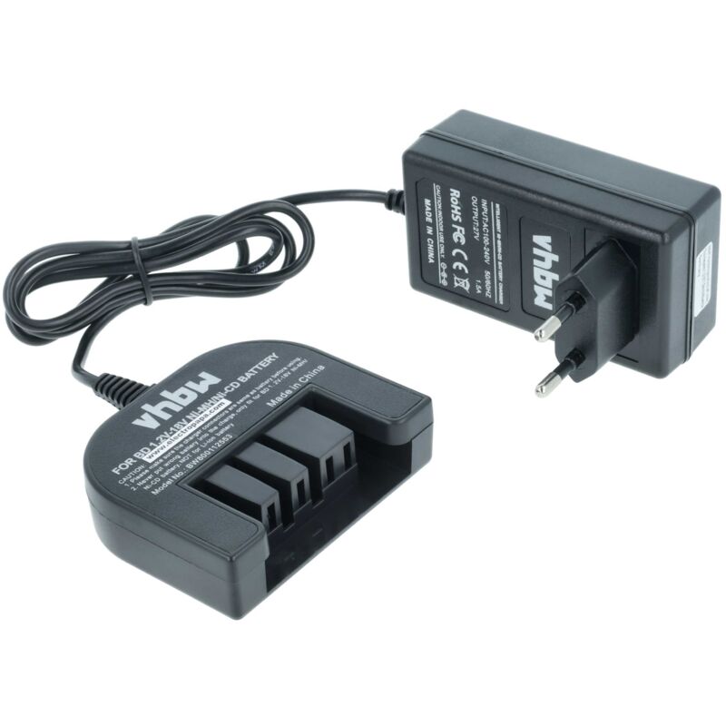 foto del prodotto caricabatterie compatibile con black decker a144ex, a14f, a1712, bd12psk, bdbn1202, bd14psk batterie ni cd, nimh di attrezzi, 1,2 18v, 1av vhbw