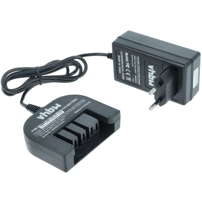 foto del prodotto caricabatterie compatibile con black decker hpd1400, hpb14, hpd1202kf, hpd1200, hpd1202 batterie ni cd, nimh di attrezzi, 1,2 18v, 1av vhbw