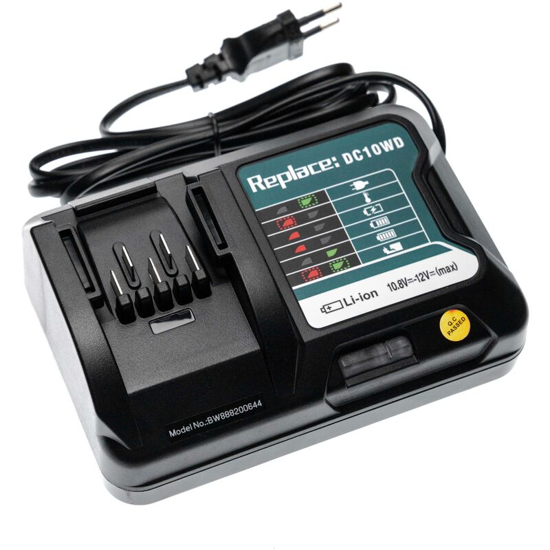 foto del prodotto caricabatterie compatibile con makita dmr108, df332dz, dmr110, dmr202, ds032, ds032d, ds032dsae, ds032dsaj, ds032dsme batterie li-ion di attrezzi