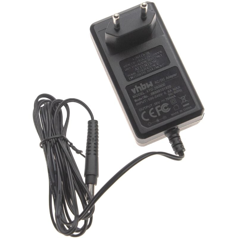 foto del prodotto caricabatterie compatibile con obh nordica air force 460 eo9290no, air force 460 eo9291no aspirapolvere portatile a batteria - vhbw