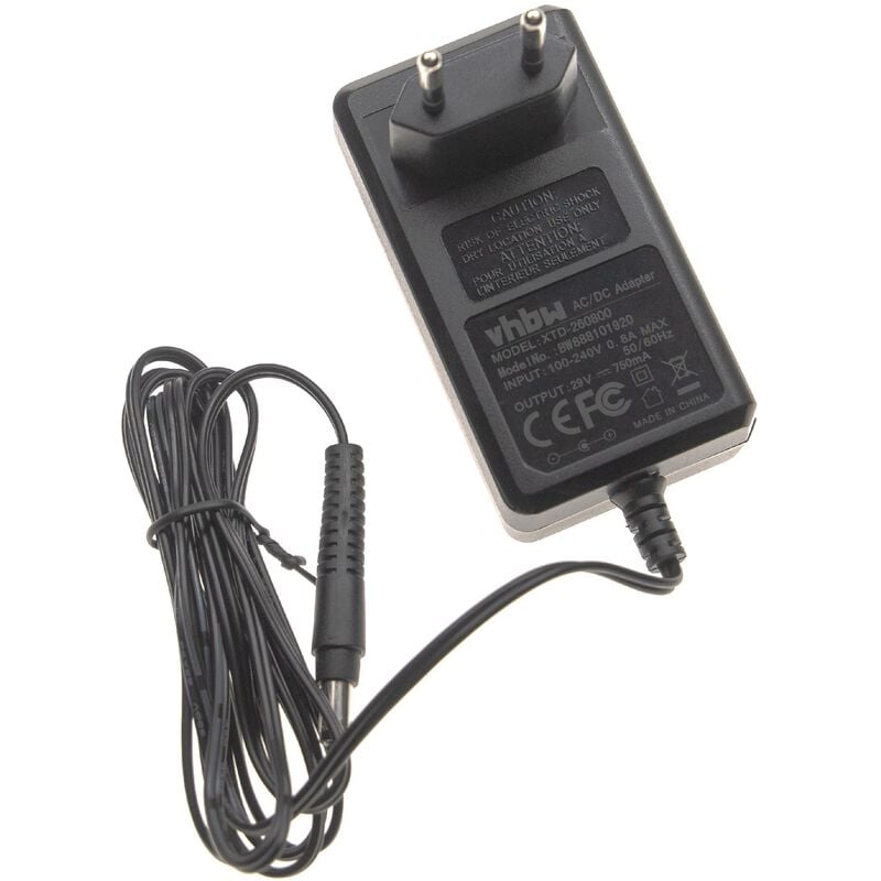 foto del prodotto caricabatterie compatibile con rowenta air force 360 rh9081, air force 360 rh9059, air force 360 rh9079 aspirapolvere portatile a batteria - vhbw