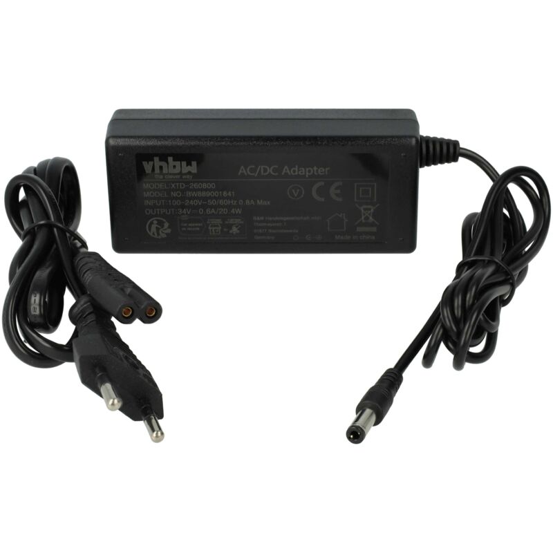 foto del prodotto caricabatterie compatibile con vax blade cordless pro stick tbt3v1p1, tbt3v1b1, tbt3v1t1, tbt3v1p2 aspirapolvere portatile a batteria - vhbw