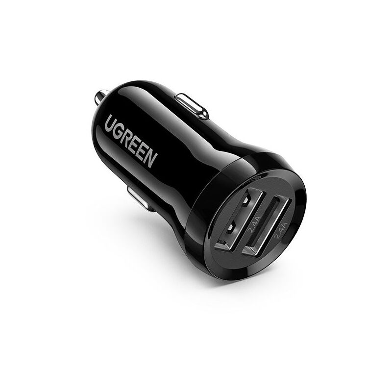 foto del prodotto caricabatterie da auto 2x usb 24w 4,8a nero